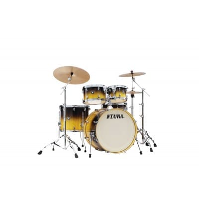 TAMA SUPERSTAR CLASSIC 5-PIECE KIT WITH 22BASS DRUM and HARDWARE PACK GLOSS LACEBARK PINE FADE