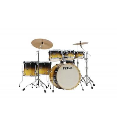 TAMA SUPERSTAR CLASSIC 7-PIECE SHELL PACK WITH 22" BASS DRUM GLOSS LACEBARK PINE FADE