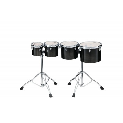 TAMA HIGH-PITCHED 4PC SINGLE HEAD CONCERT TOM SET TRANSPARENT BLACK FADE