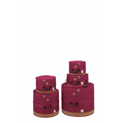 TAMA POWER PAD DESIGNER COLLECTION DRUM BAG SET FOR 5PC DRUM KIT WITH 22"BD, WINE RED 