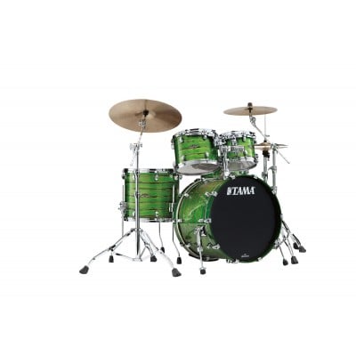 TAMA STARCLASSIC WALNUT/BIRCH 4-PIECE SHELL PACK WITH 22BASS DRUM LACQUER SHAMROCK OYSTER