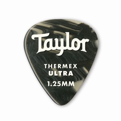 Taylor Guitars Premium 351 Thermex Ultra Picks Black Onyx 1.25mm 6-pack