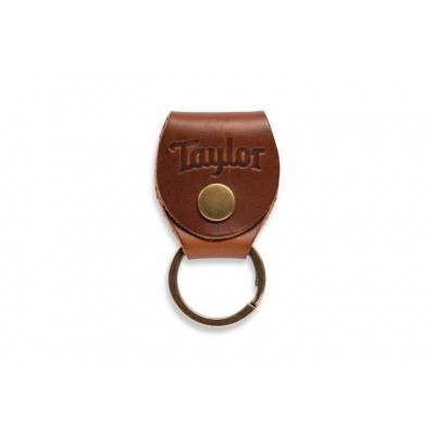 KEY RING W/PICK HOLDER - MEDIUM BROWN NUBUCK