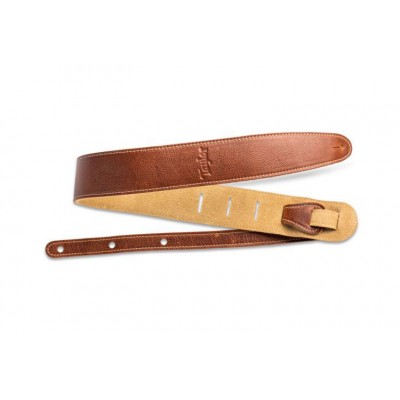 STRAP MEDIUM BROWN LEATHER SUEDE BACK 2.5
