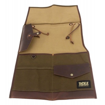TACKLE INSTRUMENTS WAXED CANVAS BI-FOLD STICK CASE - FOREST GREEN
