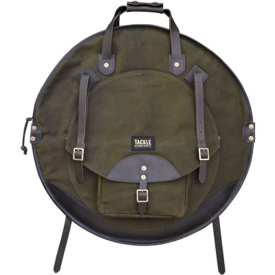 TACKLE INSTRUMENTS 22" Backpack Cymbal Case - Forest Green/Dark Brown