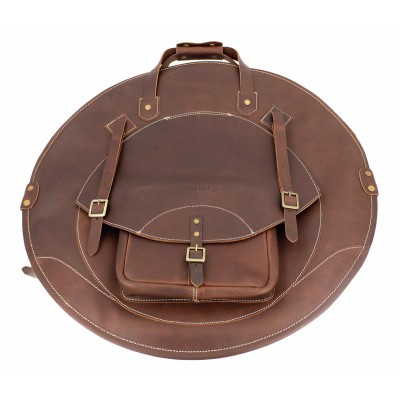 TACKLE INSTRUMENTS Sac Cymbales En Cuir 22 Sac à dos - Marron