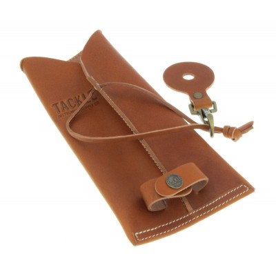 Porte Baguettes En Cuir Avec Crochet Saddle Tan