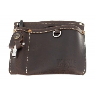 LEATHER UTILITY POUCH - BROWN