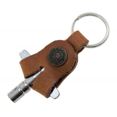 LEATHER DRUM KEY - SADDLE TAN