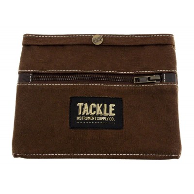 TACKLE INSTRUMENTS WAXED CANVAS GIG POUCH - BROWN