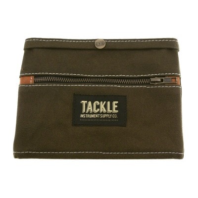 TACKLE INSTRUMENTS WAXED CANVAS GIG POUCH - FOREST GREEN