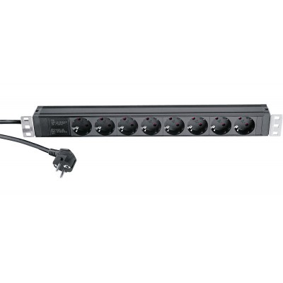 K&M 19" 230V RACK-MOUNTED POWER SOCKET 8 SOCKETS