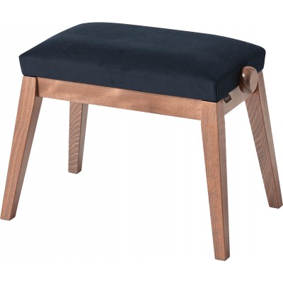 PIANO BENCH WALNUT - BLACK SEAT K&M 13945