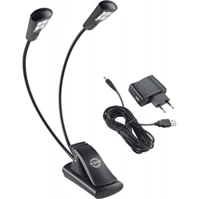 K&M LAMP LIGHTS LAMP DESK LAMP 2 ARMS 4 LEDS WITH POWER SUPPLY