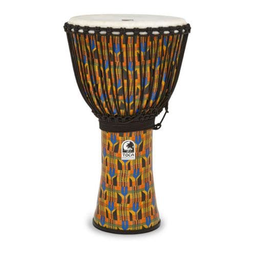 DJEMBE FREESTYLE 14'' WITH BAG KENTE CLOTH SFDJ-14KB