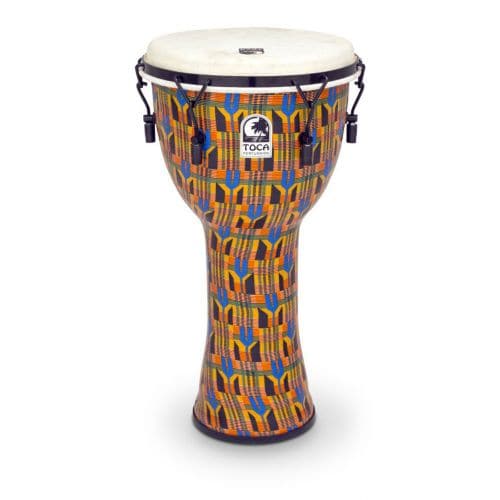 DJEMBE FREESTYLE MECHANICALTUNED KENTE CLOTH 9'' SFDMX-9K