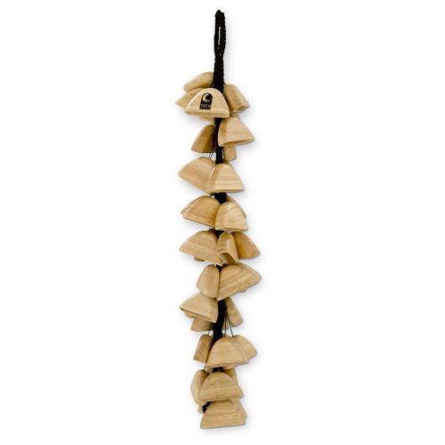 WOODEN RATTLE STRING MOUNTED T-WRS