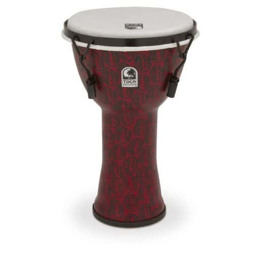 DJEMBE FREESTYLE II MECHANICAL TUNED RED MASK SYNTHETIC HEAD 9'' TF2DM-9RM