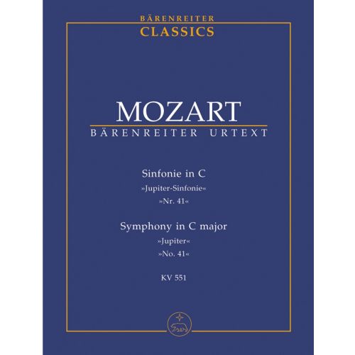 BARENREITER Mozart W.-a. - Symphonie N41 Jupiter KV551 - Conducteur