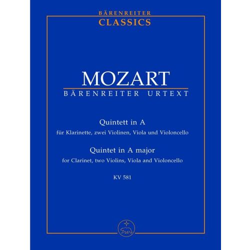 MOZART W.A. - QUINTET A MAJOR KV 581 - STUDY SCORE