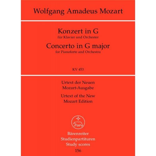  Mozart W.a. - Concerto N17 Pour Piano Kv453 En Sol Majeur - Conducteur Poche