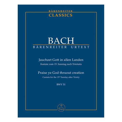  Bach J.s - Jauchzet Gott In Allen Landen Bwv 51 - Conducteur Poche