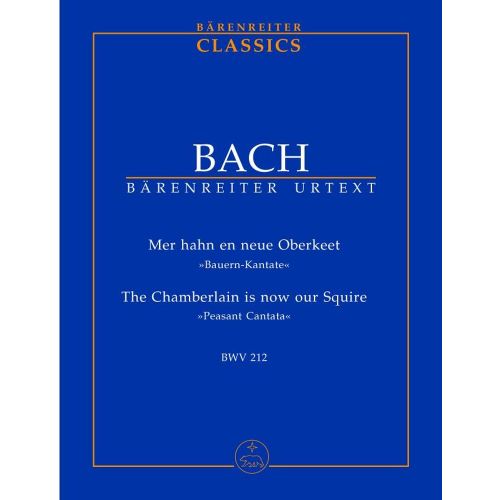 BARENREITER BACH J.S. - MER HAN EN NEUE OBERKEET BWV 212 - CONDUCTEUR POCHE