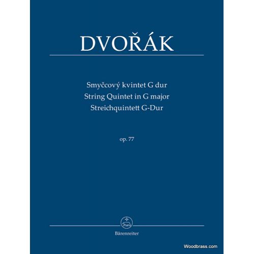 DVORAK A. - STRING QUINTET IN G MAJOR OP.77 - SCORE
