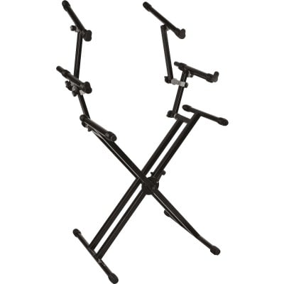 QUIKLOK QL723 DOUBLE X KEYBOARD STAND WITH THREE LEVELS