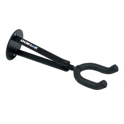  GS454 LONG GUITAR WALL MOUNT WITH FORK BLACK