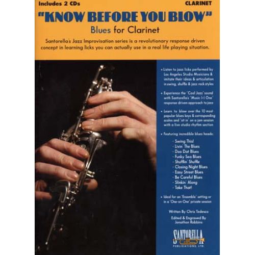 SANTORELLA PUBLICATIONS Know Before You Blow Blues For Clarinet + 2 CD