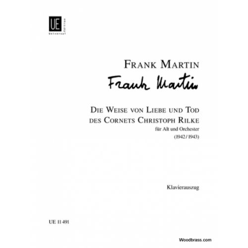 UNIVERSAL EDITION MARTIN FRANK - DIE WEISE VON LIEBE UND TOD DES CORNETS CHRISTOPHER RILKE 