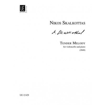 UNIVERSAL EDITION Skalkottas Nikos - Tender Melody A/k 65 - Cello And Piano