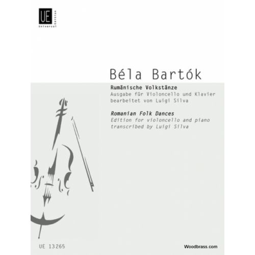UNIVERSAL EDITION BARTOK BELA - RUMäNISCHE VOLKSTäNZE FüR STREICHORCHESTER - VIOLONCELLE / PIANO