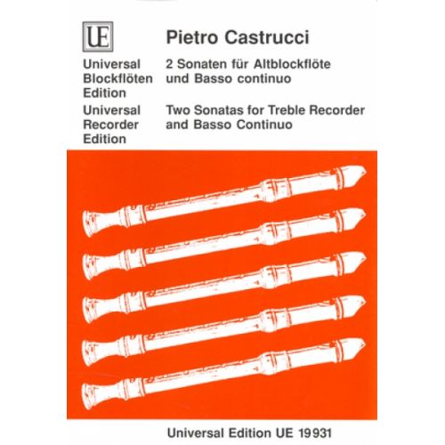 UNIVERSAL EDITION CASTRUCCI P. - 2 SONATEN OP. 1 /5-6 - FLB ALTO ET BC