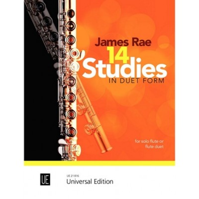 UNIVERSAL EDITION RAE JAMES - 14 STUDIES IN DUET FORM - 1-2 FLUTES