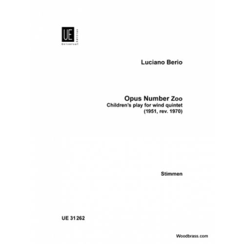 UNIVERSAL EDITION BERIO L. - OPUS NUMBER ZOO - PARTS