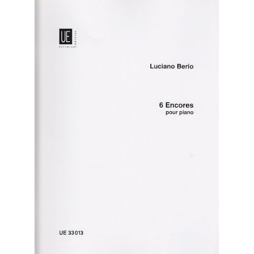BERIO L. - 6 ENCORES - PIANO