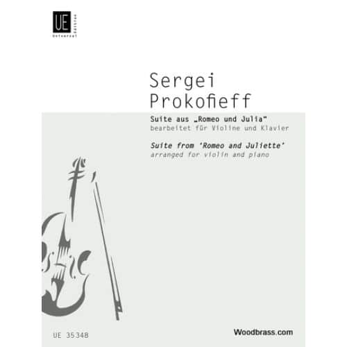 UNIVERSAL EDITION PROKOFIEV S. - SUITE FROM ROMEO AND JULIET - VIOLON ET PIANO 