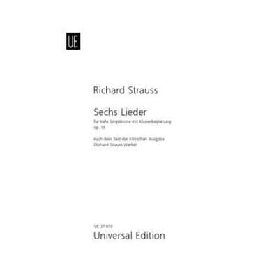 STRAUSS RICHARD - 6 LIEDER OP.19 - VOIX BASSE & PIANO