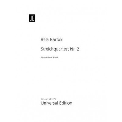 UNIVERSAL EDITION Bartok Bela - String Quartet N°2 - Parties