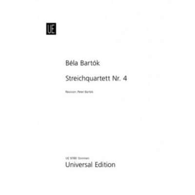 UNIVERSAL EDITION BARTOK BELA - STRING QUARTET N°4 - PARTIES