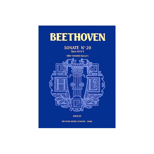 LEMOINE BEETHOVEN LUDWIG VAN - SONATE N°20 OP.49 N°2 FACILE - PIANO