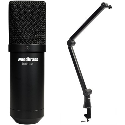 Bird Woodbrass UM1 Noir - Microphone USB Cardioïde à Condensateur
