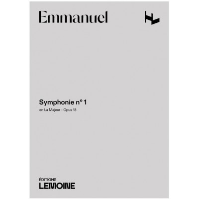 JOBERT EMMANUEL MAURICE - SYMPHONIE N.1 EN LA MAJ. OP.18 - GRAND ORCHESTRE