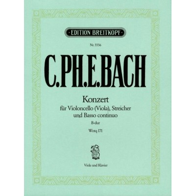 C.P.E - Violoncellokonz. B-Dur Wq 171 - Viola, Piano