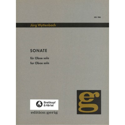 EDITION BREITKOPF Wyttenbach Jurg - Sonate - Oboe