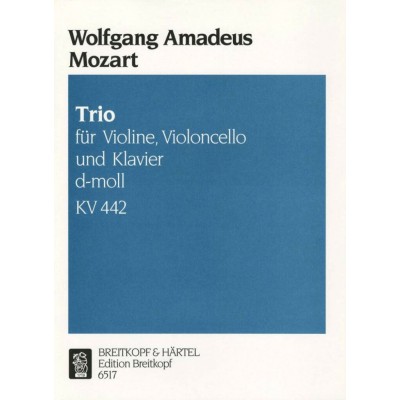 EDITION BREITKOPF Moz Gang - Klavier-Trio D-Moll Kv 442 - Violin, Cello, Piano