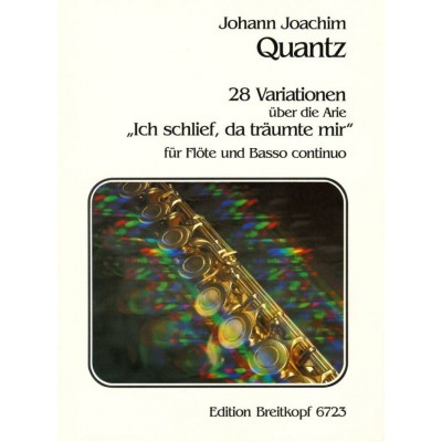EDITION BREITKOPF QUANTZ JOHANN JOACHIM - ACHTUNDZWANZIG VARIATIONEN - FLUTE, BASSO CONTINUO